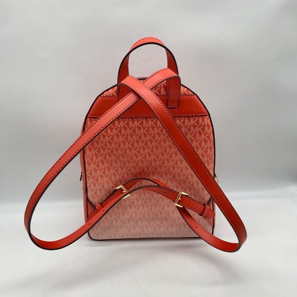 Michael Kors Red Clay Jaycee Zip Pocket Backpack Bag - Picture 2 of 11